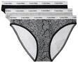 Bikinislip "BIKINI 3PK", Damen, Gr. XS (34), Jersey, schwarz-wei&szlig; (schwarz, grau