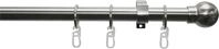 Gardinenstange GARDINIA "Set Metall", grau (edelstahl, op), L:220cm, Metall,