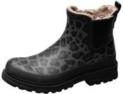 Gummistiefelette VERBENAS "LUA FUR SMOOTH ANIMAL", Damen, Gr. 37, Warmfutter, grau