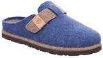 Pantoffel ROHDE "D.Meran", Damen, Gr. 36, blau, Filz, Schuhe Pantoffel, Hausschuh,