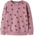Sweatshirt NAME IT "NMFDAVINA LS SWEAT FLEECE BRU NOOS", M&auml;dchen, Gr. 80, rosa