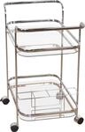 Servierwagen HOME AFFAIRE, silber (silberfarben), B:69cm H:75cm T:44cm, Metall,