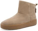Winterboots TAMARIS, Damen, Gr. 36, Warmfutter, beige (taupe), Veloursleder,
