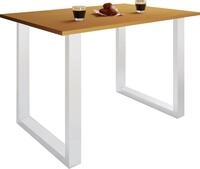 Esstisch VCM "Premium Holz Esstisch K&uuml;chentisch Xona U 140x50", braun (wei&szlig;,