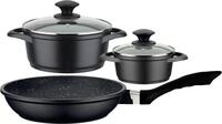 Topf-Set GSW "Gourmet Granit", schwarz, 1,8 l, T&ouml;pfe, Topf-Set, VITAFLON GRANIT