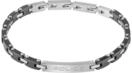 Armband POLICE "Ceramica I", silber (edelstahlfarben, schwarz), Armb&auml;nder,...