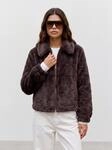 Fellimitatjacke VERO MODA "VMSOLAIMA SHORT JACKET NOOS", Damen, Gr. M, braun