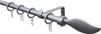 Gardinenstange GARDINIA "Set Metall" Gr. 1, silber (silberfarben), L:240cm,