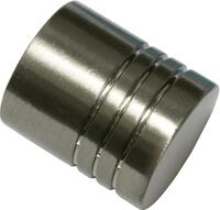 Gardinenstangen-Endst&uuml;ck GARDINIA "Memphis", silber (edelstahlfarben), L:2,6cm,