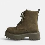 Schn&uuml;rboots BUFFALO "ASPEN", Damen, Gr. 42, Textil, oliv, Lederimitat, Schuhe