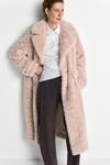 Fellimitatmantel RICHROYAL, Damen, Gr. 34, beige (powder ros&eacute;), Web, Obermaterial: