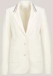 Jerseyblazer MADELEINE "Blazer Langer Jersey-Blazer mit Futter", Damen, Gr. 34, wei&szlig;