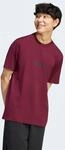 T-Shirt ADIDAS SPORTSWEAR "M LIN SJ T", Herren, Gr. XXL, maroon, schwarz,
