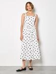 Midikleid APRICOT "Midi-Kleid mit Polka-Dot", Damen, Gr. S (36), N-Gr, schwarz