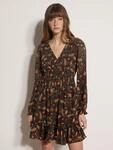 Minikleid APRICOT "Plissierte Bluse", Damen, Gr. XS (34), braun (gr&uuml;n),...