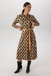 Midikleid ANISTON SELECTED, Damen, Gr. 36, N-Gr, Langarm, Single Jersey, braun