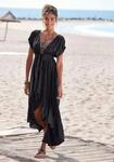 Strandkleid LASCANA, Damen, Gr. 40, N-Gr, Kurzarm, Web, schwarz (wei&szlig;,...
