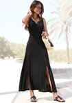 Midikleid BUFFALO "mit kleinem Cut-out und Zieraccessoire am Ausschnitt", Damen, Gr.
