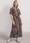 Druckkleid STREET ONE, Damen, Gr. 38, N-Gr, Kurzarm, Web, rustic rouge, Web,
