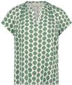 Klassische Bluse CARTOON "Blusenshirt mit R&uuml;schen", Damen, Gr. 34, bunt (gr&uuml;n,