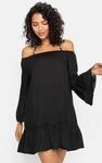 Longbluse LASCANA, Damen, Gr. 44/46, schwarz, Web, Obermaterial: 100% Viskose.
