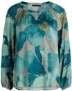 Schlupfbluse BETTY BARCLAY "Schlupfbluse langarm", Damen, Gr. 36, blau (petrol,