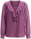 Klassische Bluse SIEH AN "Bluse Langarmbluse mit Volants 2 Teilig", Damen, Gr. 50,