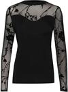 Langarmbluse CULTURE "Damen Bluse langarm CUalifa", Damen, Gr. M, schwarz,