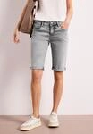 Bermudas STREET ONE "Style Jane", Damen, Gr. 25, N-Gr, grau (mid grau wash),