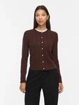 Strickjacke VILA "VIKERRY CABLE L/S KNIT CARDIGAN-NOOS", Damen, Gr. XS, braun...