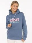 Hoodie ZWILLINGSHERZ "K&uuml;ste", Damen, Gr. S/M, blau (jeans), Sweatware,...