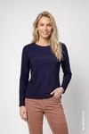 Langarmshirt MONARI, Damen, Gr. 34, blau (dunkelblau), Web, Obermaterial: 80%