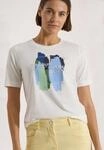 Kurzarmshirt CECIL, Damen, Gr. L (42), vanillewei&szlig;, Jersey, Obermaterial: 100%
