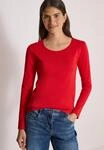 Langarmshirt CECIL "Style Pia", Damen, Gr. XL (44), flame rot, Jersey,...