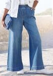 Schlupfhose BUFFALO, Damen, Gr. 42, N-Gr, blau, Web, Obermaterial: 63% Baumwolle, 29%