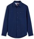 Flanellhemd TOMMY JEANS "TJM REGULAR FLANNEL", Herren, Gr. S (46), N-Gr, blau...