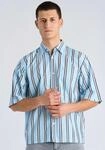 Streifenhemd LINDBERGH, Herren, Gr. S, N-Gr, blau (sky blau), Web,...