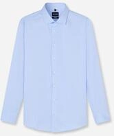 Langarmhemd OLYMP "Luxor Covershirt", Herren, Gr. 39, N-Gr, blau (bleu), Web,