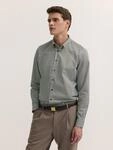 Langarmhemd BUGATTI "Modern Fit", Herren, Gr. M, Normalgr&ouml;&szlig;en, gr&uuml;n (180, oliv),