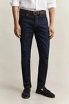 Slim-fit-Jeans GANT, Herren, Gr. 31, L&auml;nge 34, dunkelblau broken in,...