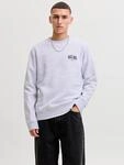 Sweatshirt JACK & JONES "JJAERO SWEAT CREW NECK", Herren, Gr. L, wei&szlig; (wei&szlig;...