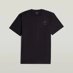 T-Shirt G-STAR "Logo r tee", Herren, Gr. L, dk schwarz, Jersey, Obermaterial:...