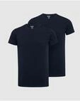 T-Shirt PME LEGEND "PME 2-packbasict-shirt", Herren, Gr. S, blau (schwarz sapphire),