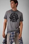 T-Shirt GUESS, Herren, Gr. S, grau (ash coal multi), Single Jersey,...
