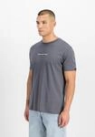 T-Shirt ALPHA INDUSTRIES "Foam ML T-Shirt", Herren, Gr. S, grauschwarz, Obermaterial: