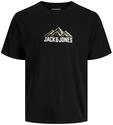 T-Shirt JACK & JONES "JJROCHE TEE SS CREW NECK", Herren, Gr. L, schwarz, Jersey,