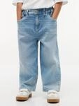 Weite Jeans TOMMY HILFIGER, Jungen, Gr. 3 (98), N-Gr, blau (denim light 02),