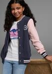 Sweatjacke KANGAROOS "College-Jacke", M&auml;dchen, Gr. 176/182, blau (marine,...
