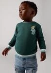 Sweatshirt LEVI'S KIDS "LVB VARSITY LEVI TIPPED CREW", Jungen, Gr. 6M68, gr&uuml;n