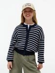 Strickjacke TOMMY HILFIGER "CABLE CARDIGAN", M&auml;dchen, Gr. 3 (98), blau...